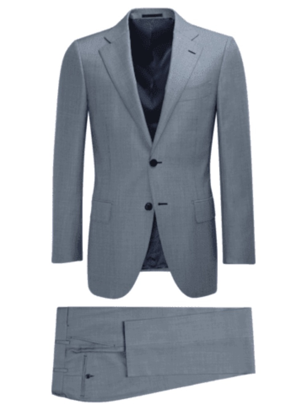 Suitsupply Lazio Blue Birdseye Wool Suit (36R)